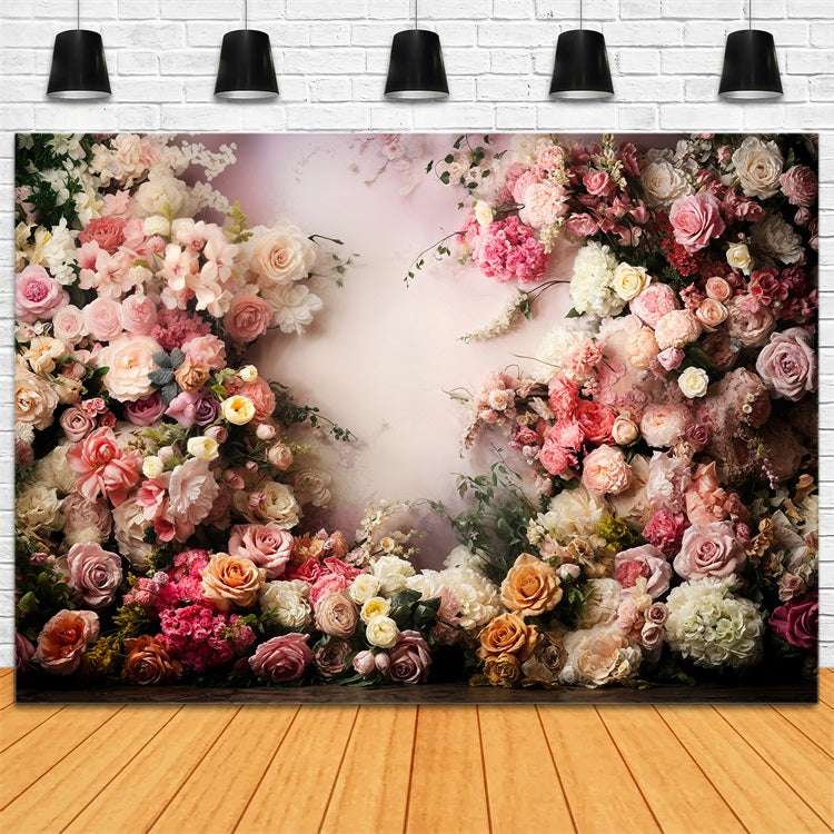 Valentinstag Backdrops Blumenarrangement Wand Backdrop BRP11-440