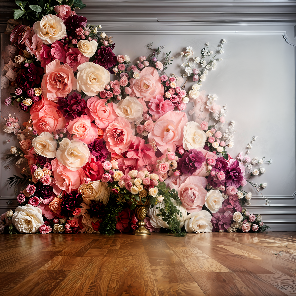 Valentinstag Backdrop Vintage Pink Floral Wall Backdrop BRP11-441