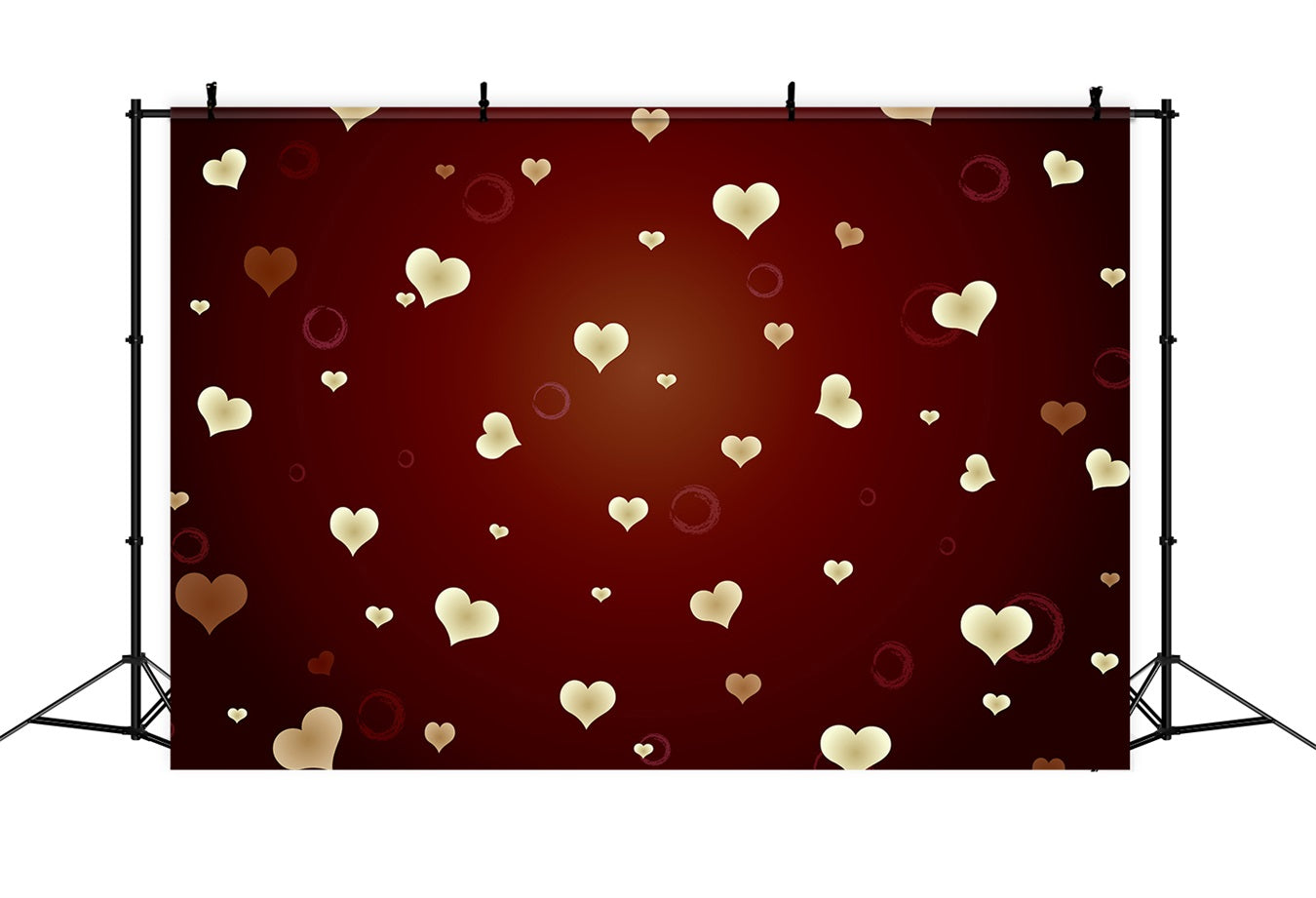 Valentine Backdrops Fotografie Goldene Herzen Roter Hintergrund BRP11-450