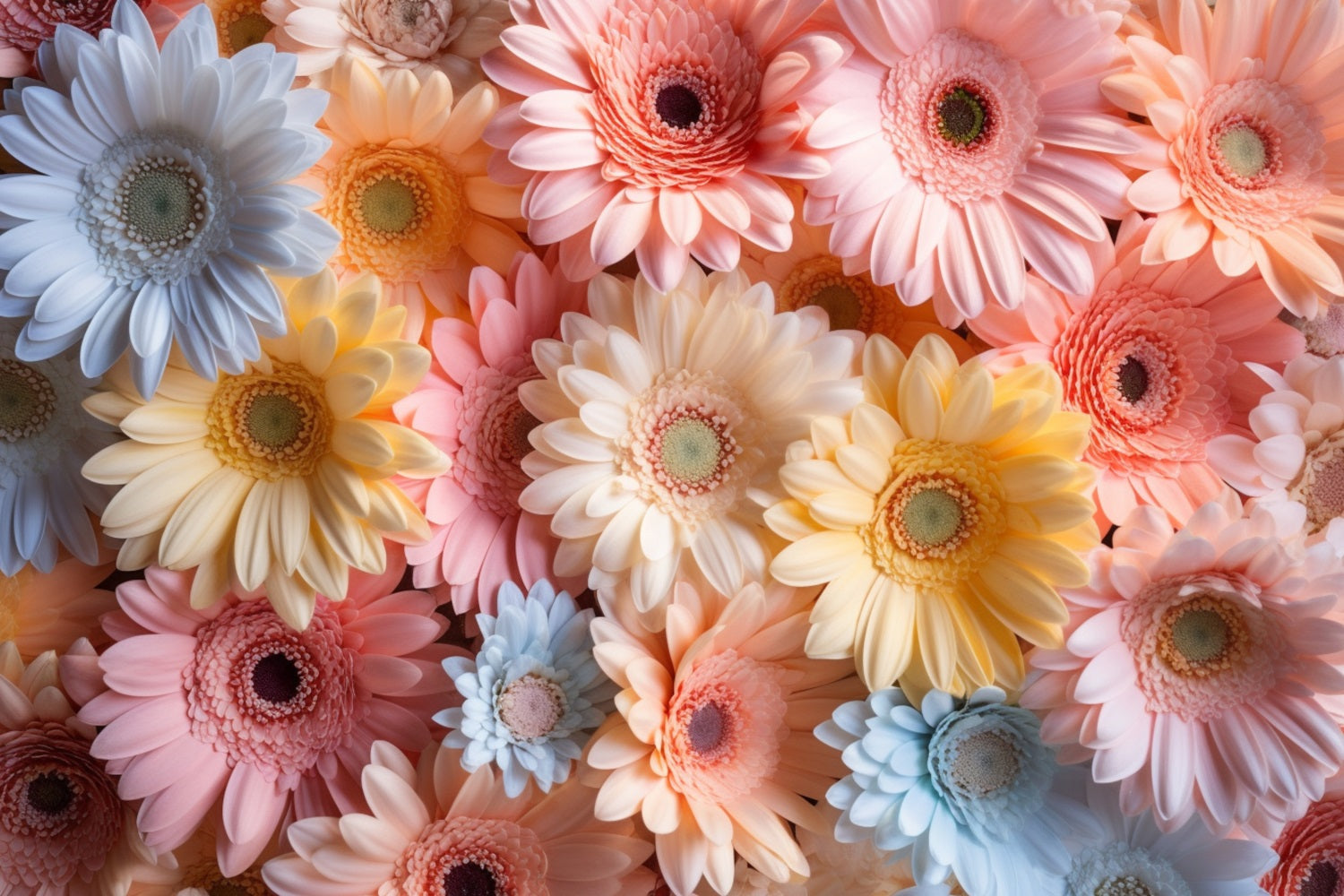 Frühling Fotohintergrund Mehrfarbiger Gänseblümchen Blumenhintergrund BRP11-523