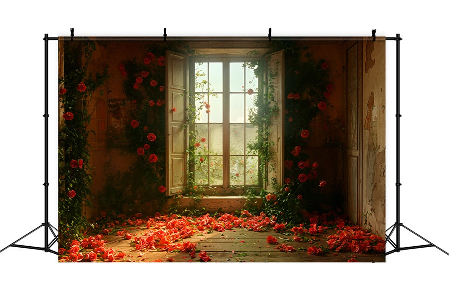 Vintage Backdrop Ideen Floral Fenster Ansicht Backdrop BRP11-555