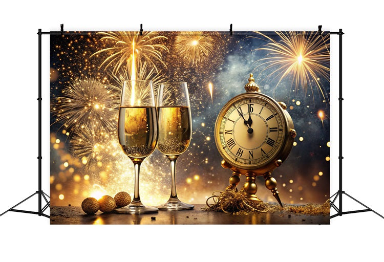 Silvester-Fotohintergrund Champagner-Uhr-Hintergrund BRP12-102