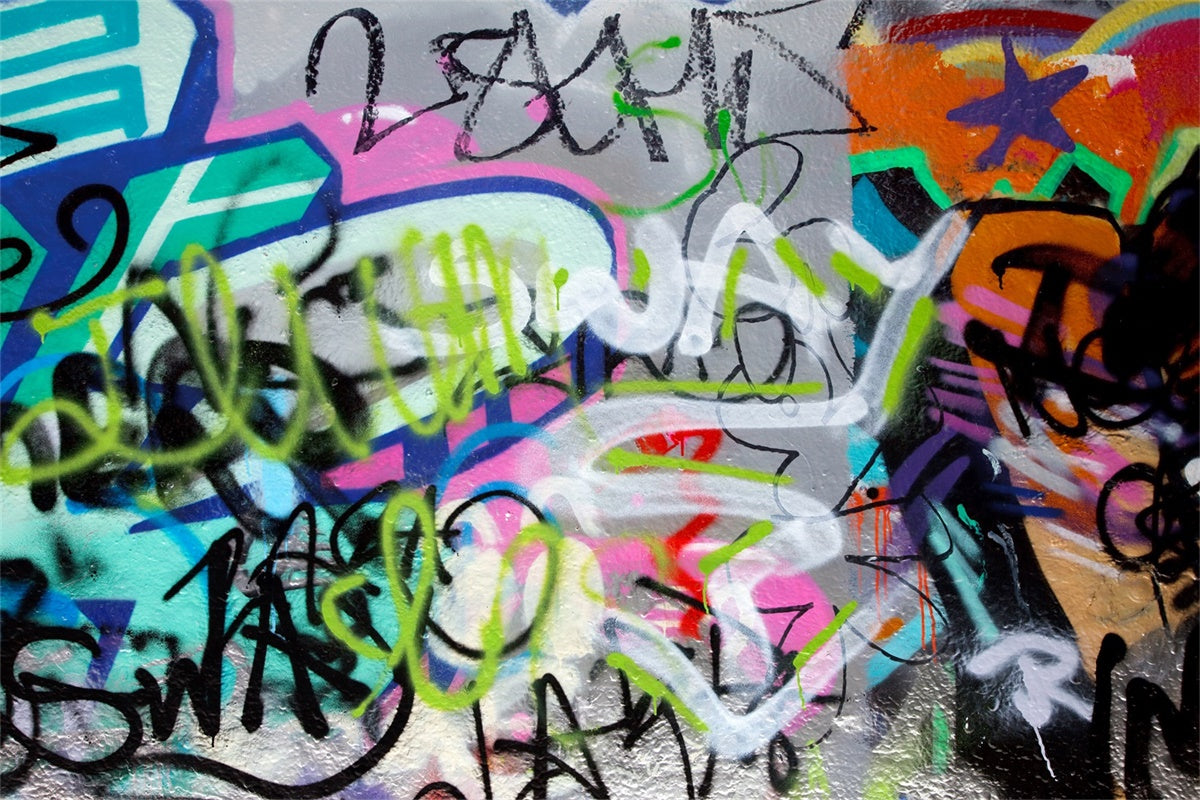 Graffiti Backdrop Fotografie Fluoreszierende Wand Kunst Hintergrund BRP12-121