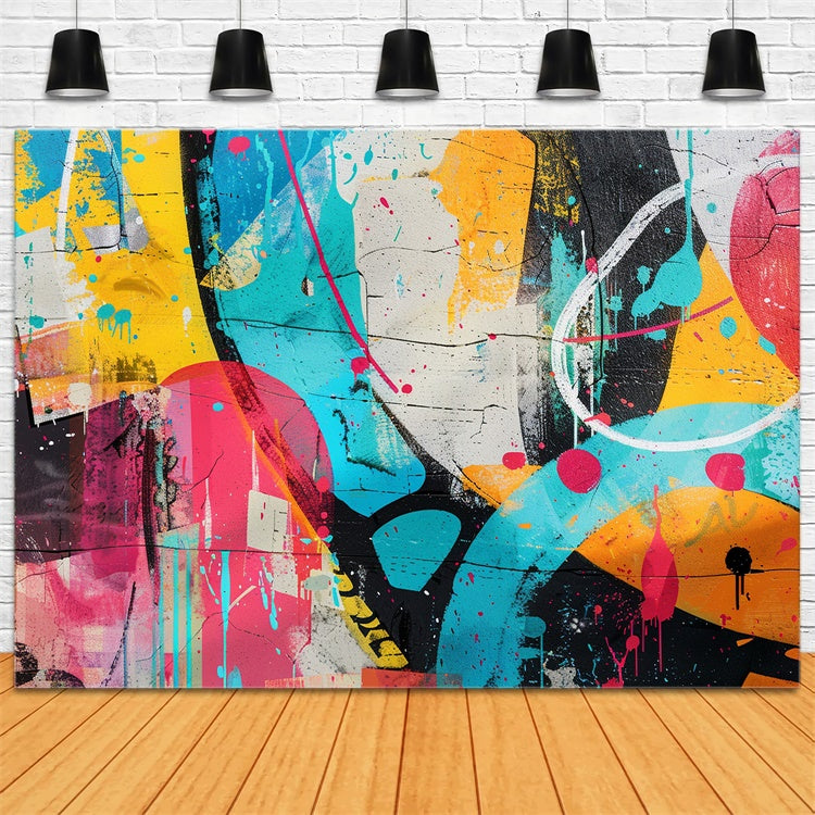 Graffiti Backdrops Atemberaubende Abstrakte Kunst Komposition Backdrop BRP12-124