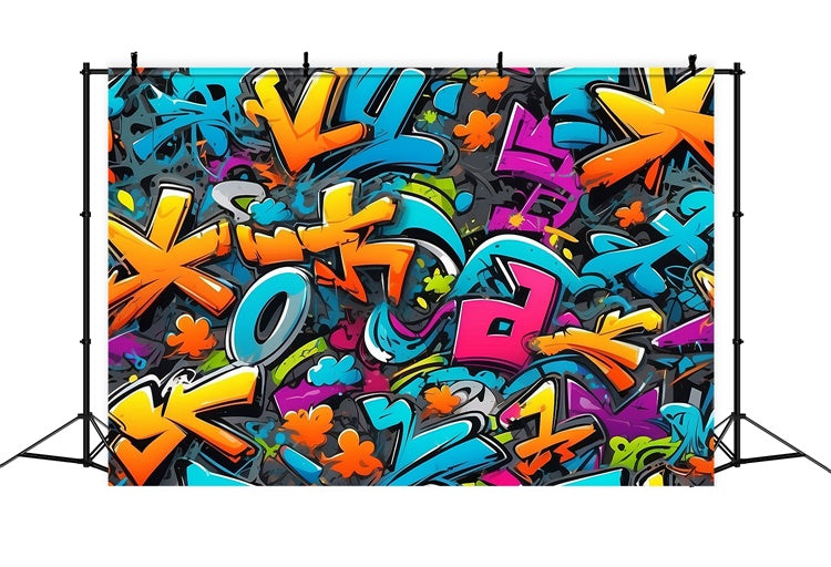 Graffiti Fotografie Backdrops Energetischer Abstrakter Schriftzug Backdrop BRP12-126