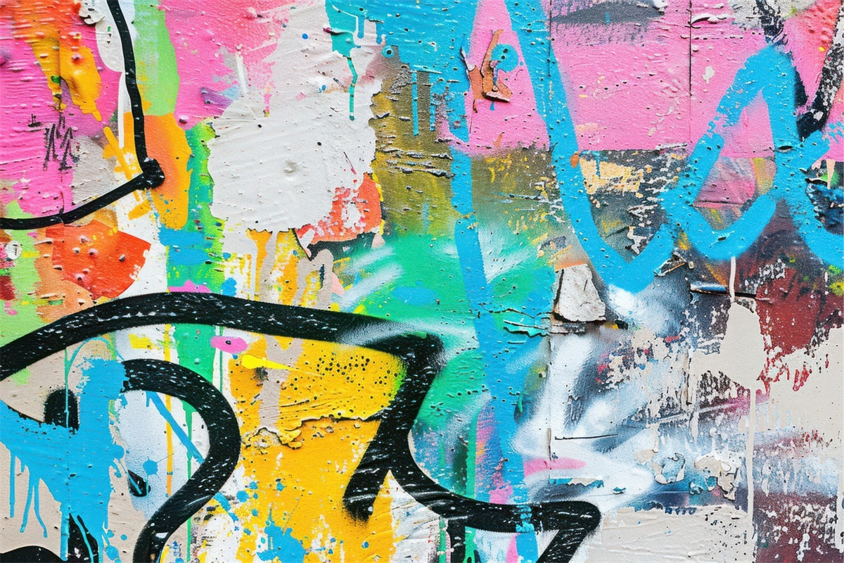 Custom Graffiti Backdrop Bunte Kunst Wand Fotografie Hintergrund BRP12-143