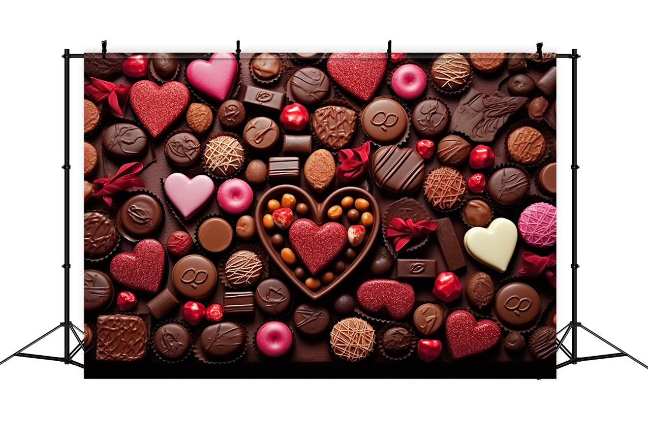 Valentinstag Backdrop Ideen Herz Thematische Schokolade Backdrop BRP12-162