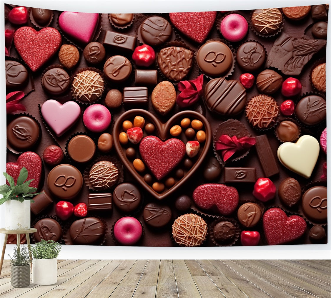 Valentinstag Backdrop Ideen Herz Thematische Schokolade Backdrop BRP12-162