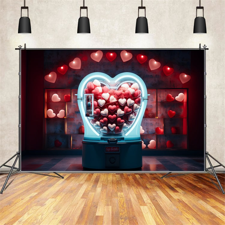 Valentinstag Fotografie Backdrop Herz geformt Candy Machine Backdrop BRP12-163