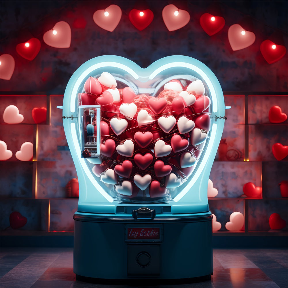 Valentinstag Fotografie Backdrop Herz geformt Candy Machine Backdrop BRP12-163