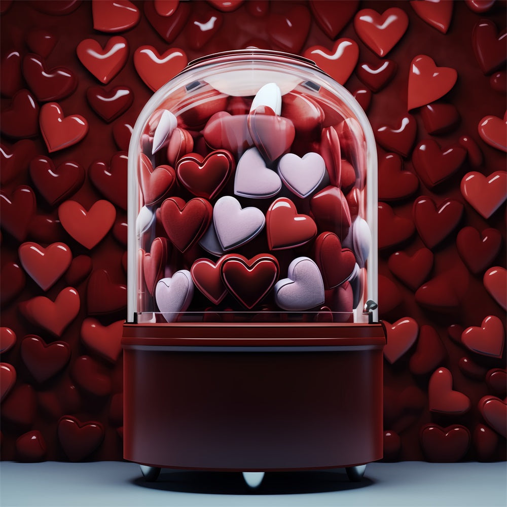 Valentinstag Thema Backdrop Romantisches Herz Candy Machine Backdrop BRP12-164