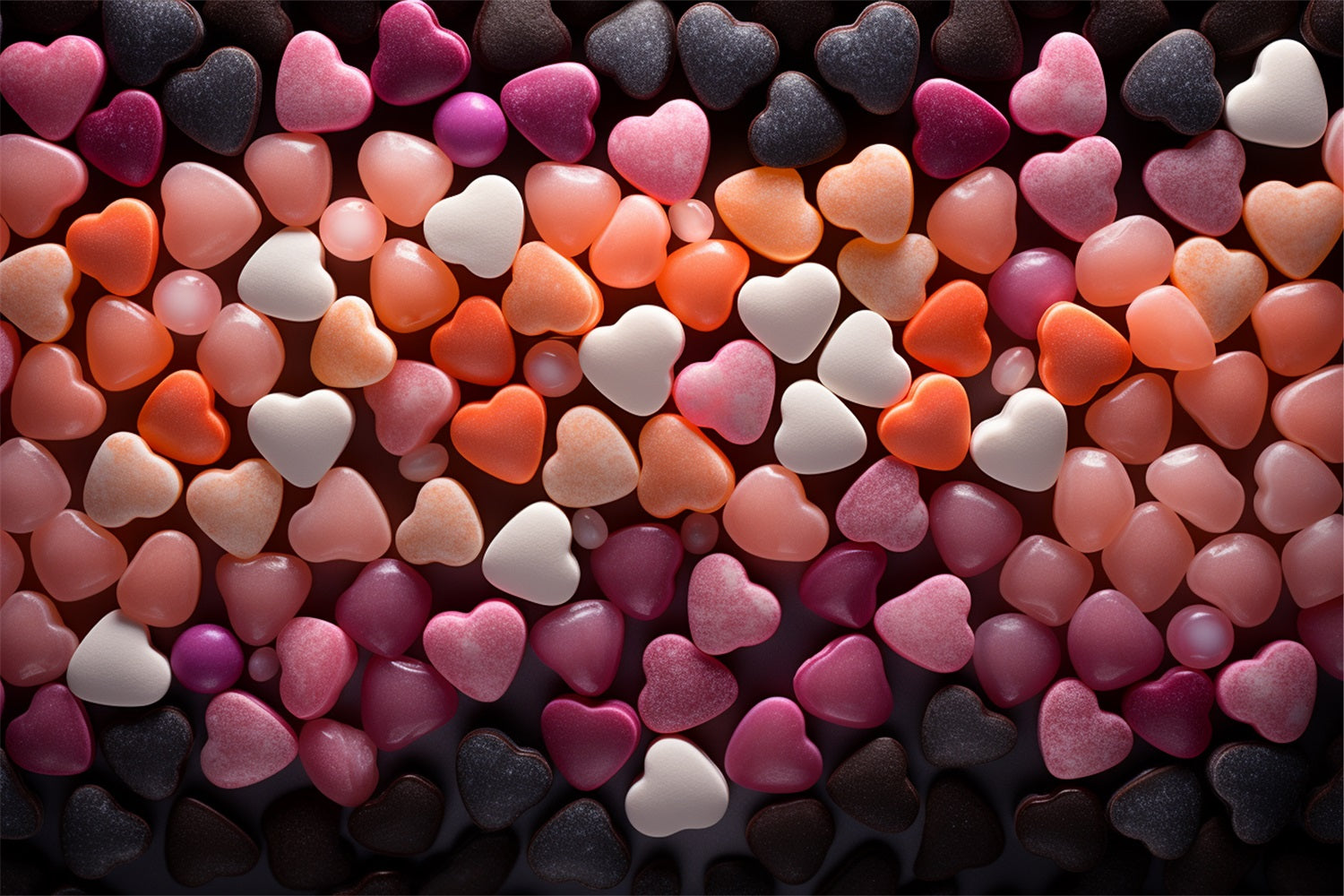 Valentinstag Herz Backdrop Buntes Herz geformt Candy Backdrop BRP12-165