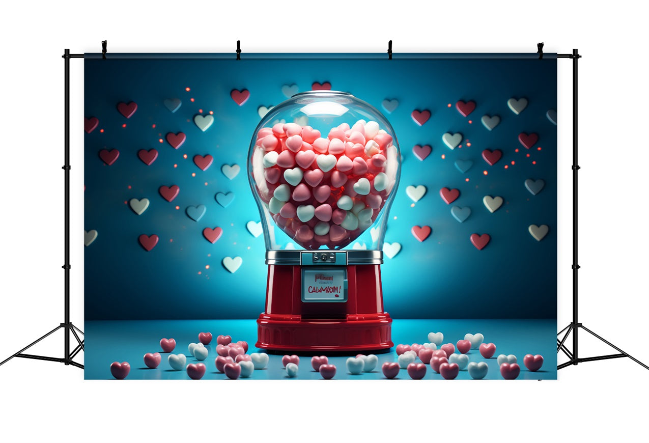 Valentinstag Backdrop Ideen Rot Candy Maschine Herz Backdrop BRP12-167