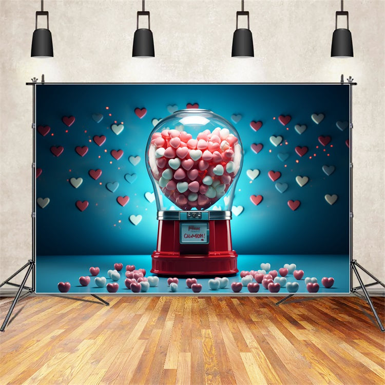 Valentinstag Backdrop Ideen Rot Candy Maschine Herz Backdrop BRP12-167