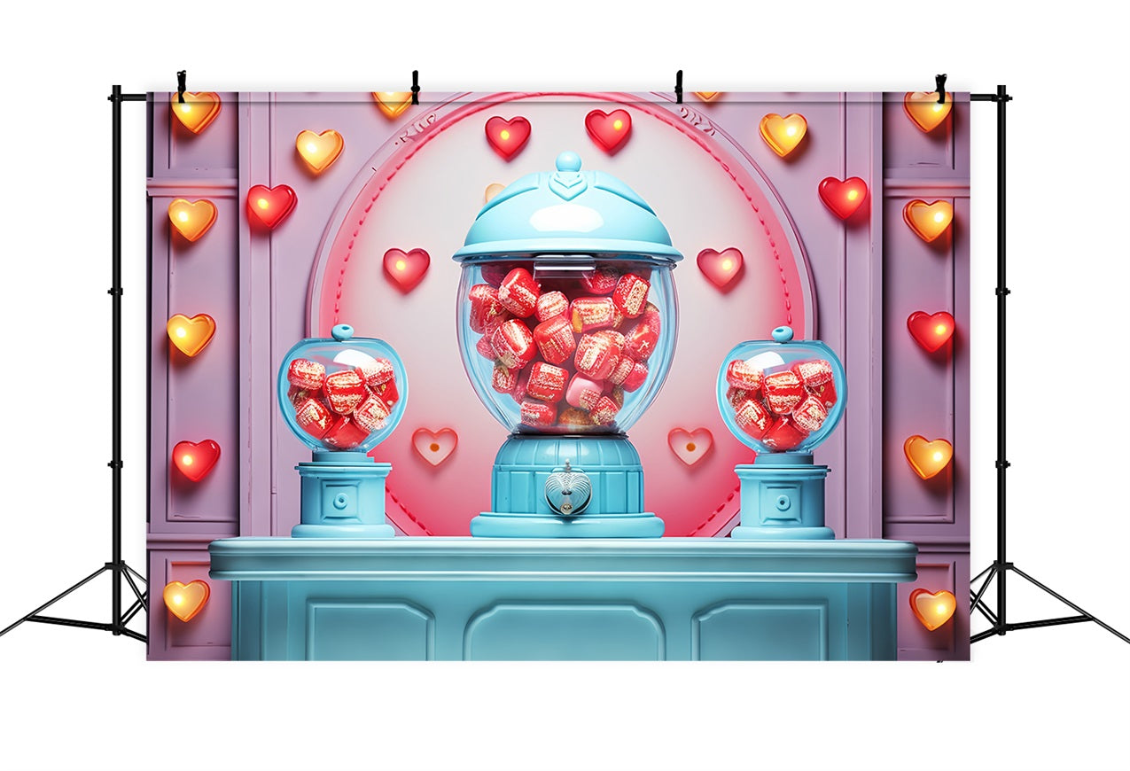 Valentinstag Fotokulisse Ideen Herzen Candy Machine Herzen Hintergrund BRP12-171