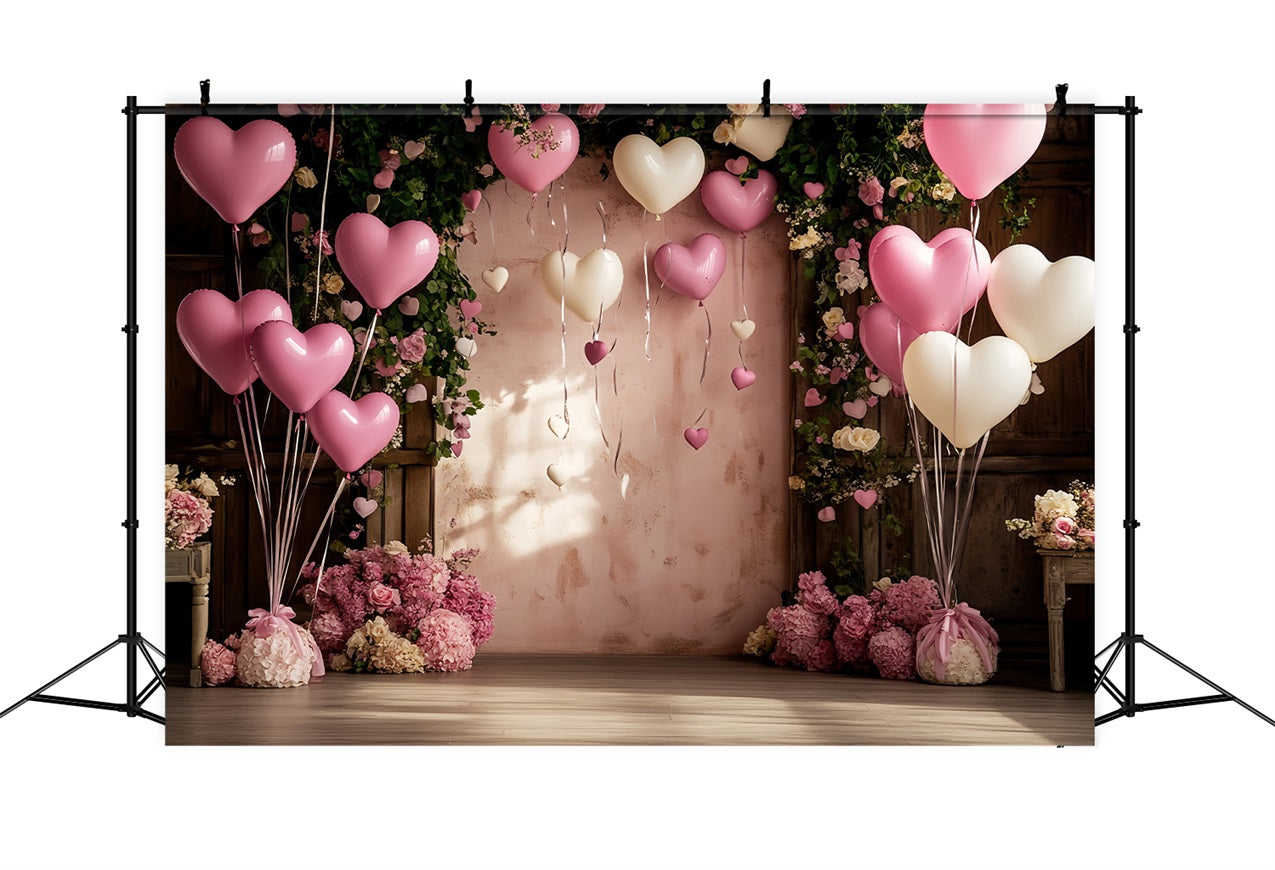 Backdrop für Valentine Herz Ballon Rosen Feier Backdrop BRP12-175