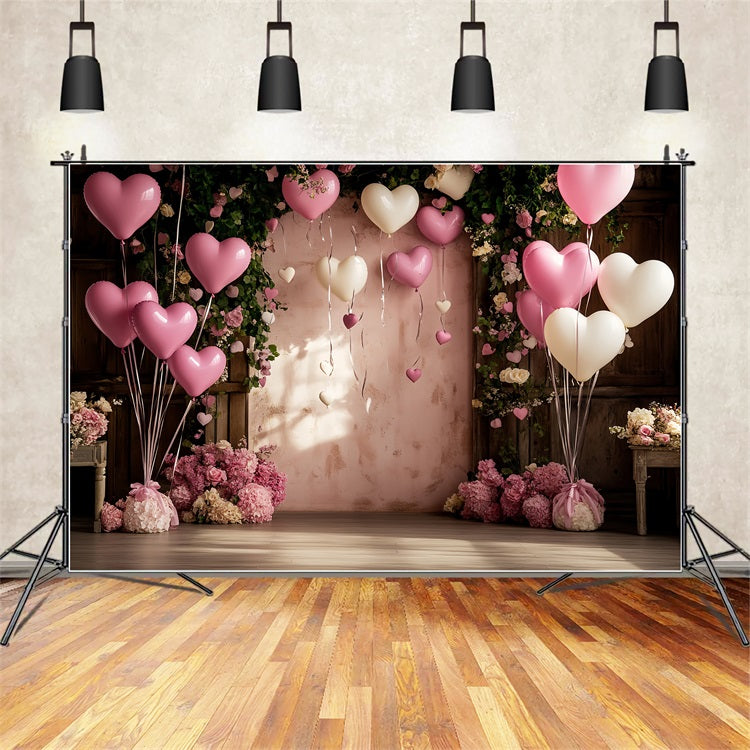 Backdrop für Valentine Herz Ballon Rosen Feier Backdrop BRP12-175