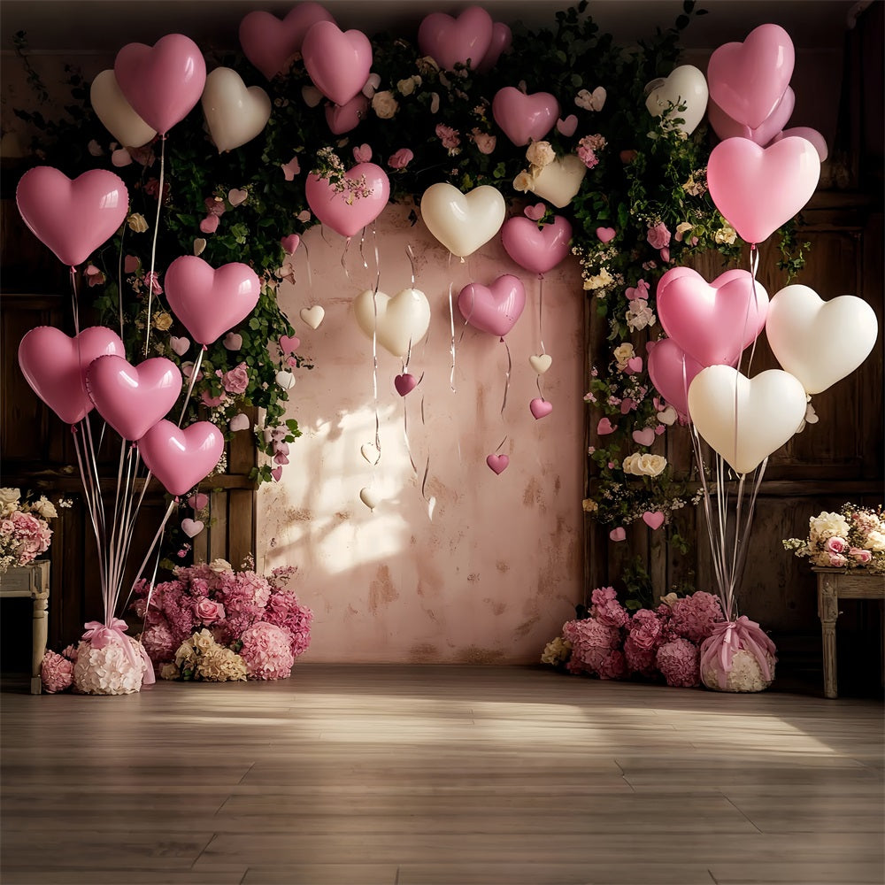 Backdrop für Valentine Herz Ballon Rosen Feier Backdrop BRP12-175