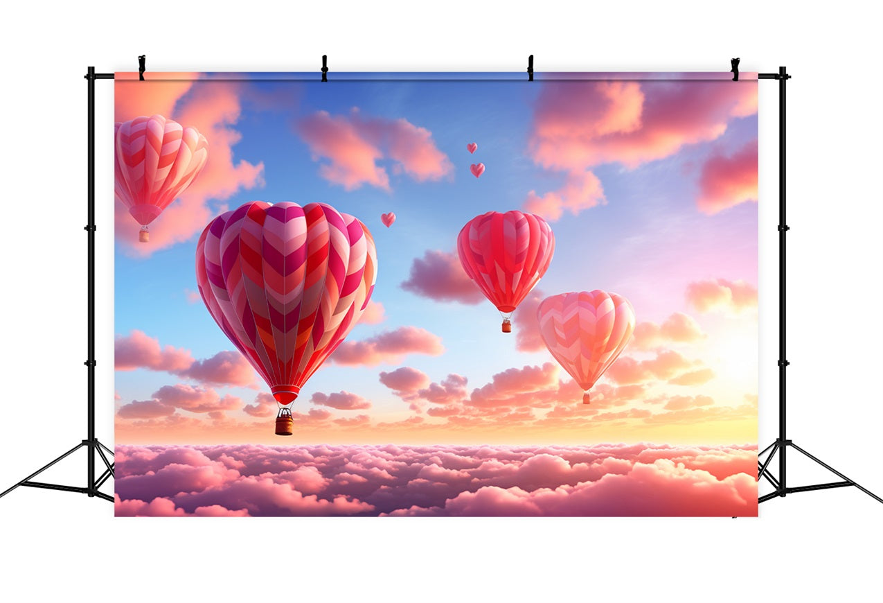 Valentinstag Fotografie Backdrops Himmel Heißluftballons Backdrop BRP12-203