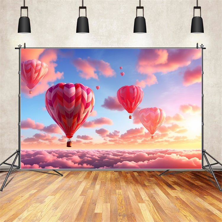 Valentinstag Fotografie Backdrops Himmel Heißluftballons Backdrop BRP12-203