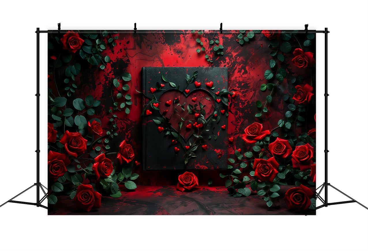 Valentinstag Backdrops Fotografie Rose Rahmen Romantisches Herz Backdrop BRP12-216