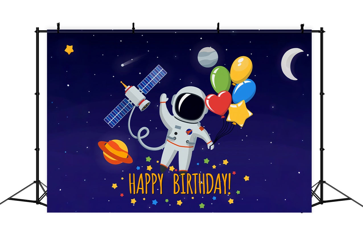 Geburtstag Backdrops Custom Outer Space Thematisch Astronaut Backdrop BRP12-293