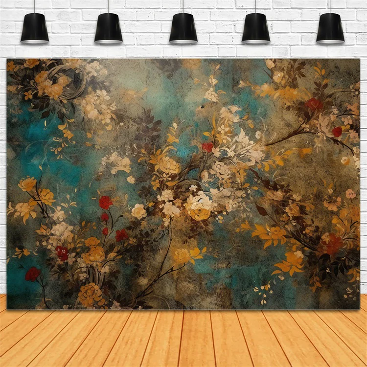 Mutterschaft Digital Backdrops Vintage Art Floral Wall Backdrop BRP12-30