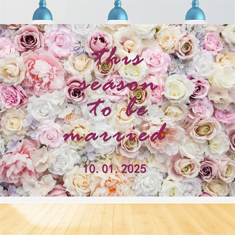 Personalisierte Hochzeit Backdrops Ideen Blooming Flower Wall Hintergrund BRP12-346