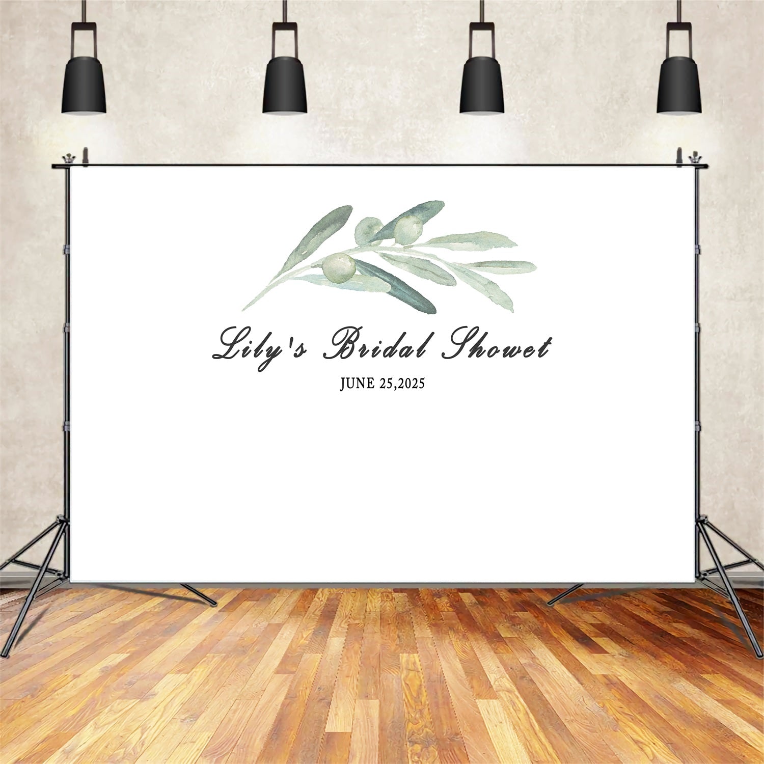 Custom Backdrop Hochzeit Greenery Minimalist Bridal Shower Hintergrund BRP12-353