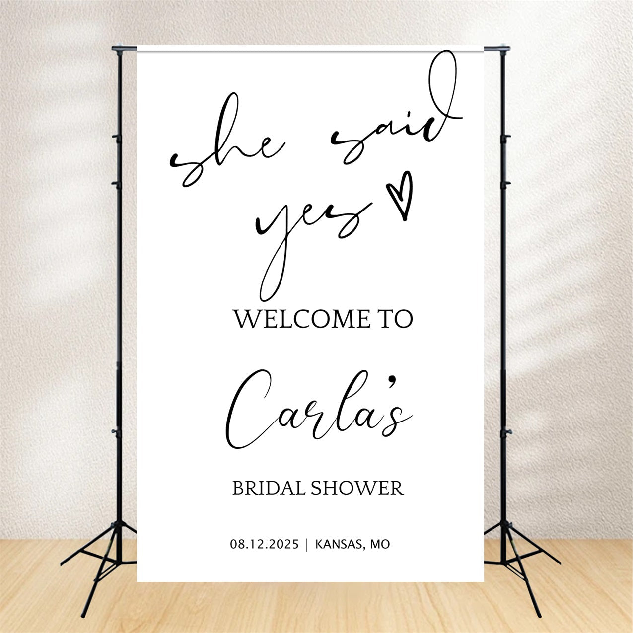 Personalisierte Hochzeit Backdrops Minimalistische Brautdusche Fotohintergrund BRP12-369