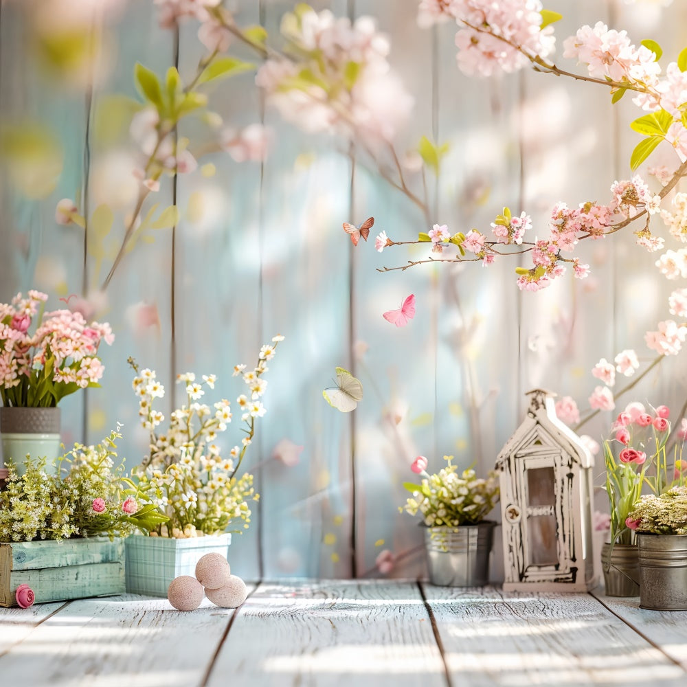 Frühling Backdrops Ideen Schmetterling Tanz Floral Garten Backdrop BRP12-467