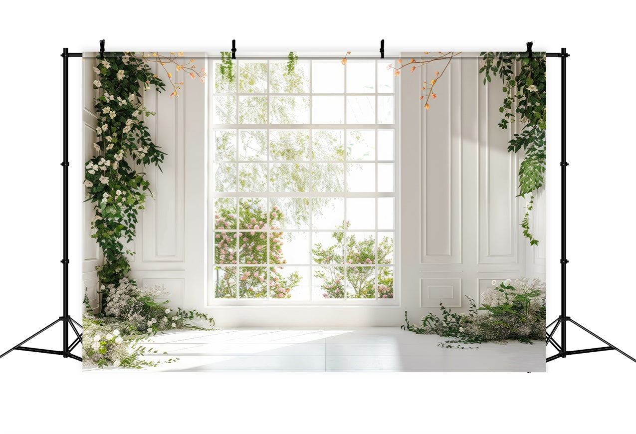 Frühling Backdrops Ideen Helle Floral Fenster Garten Backdrop BRP12-507