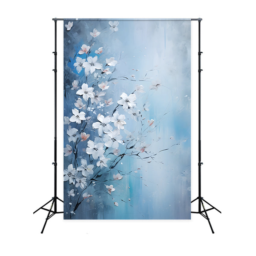 Blume Hintergrund Fotografie Soft Blue Floral Abstract Backdrop BRP12-525