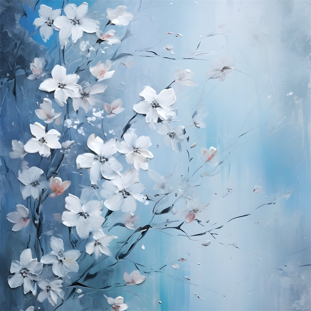 Blume Hintergrund Fotografie Soft Blue Floral Abstract Backdrop BRP12-525