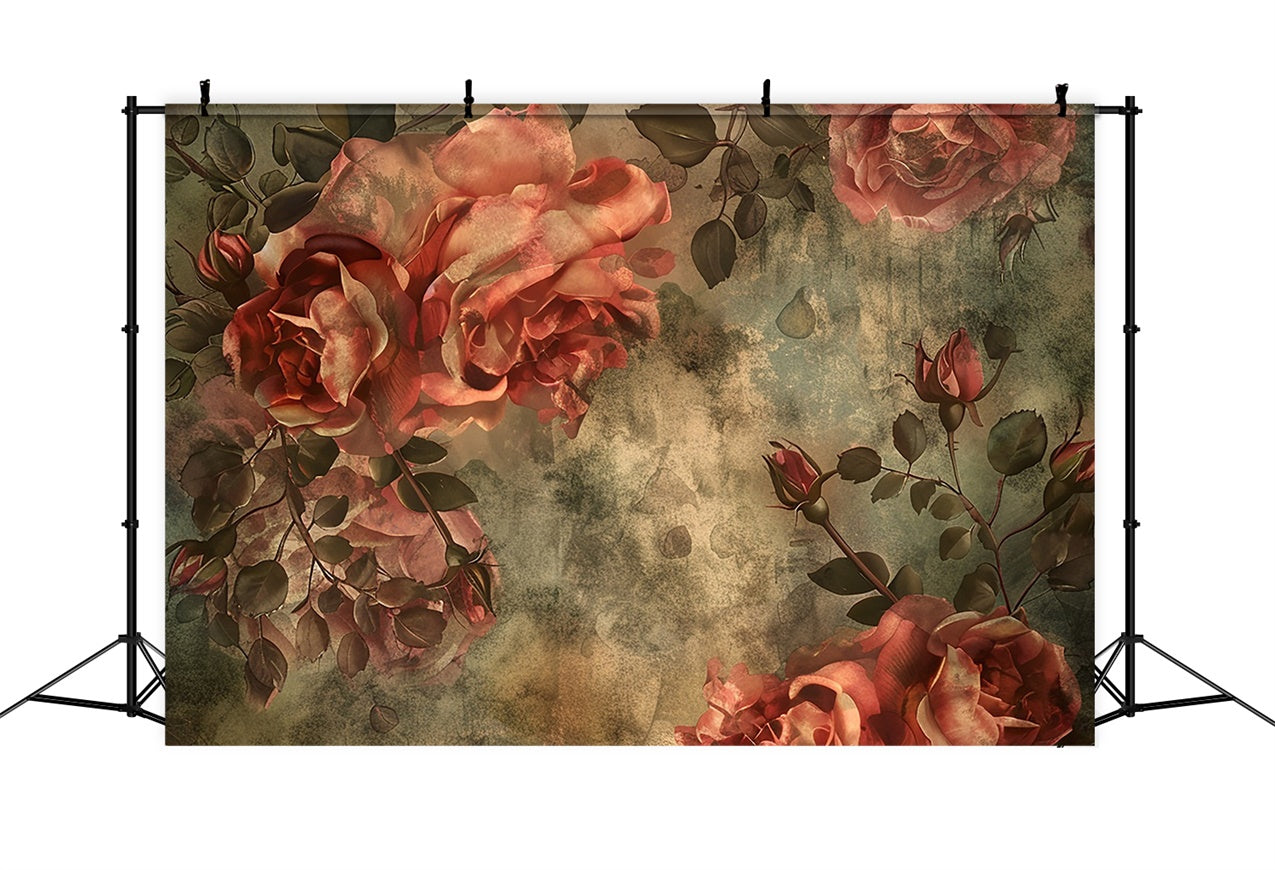 Blume Fotografie Hintergrund Vintage Rose Blume Hintergrund BRP12-527