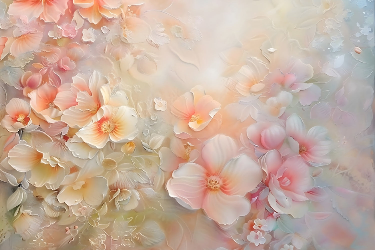 Floral Backdrops Pastell Blume Blütenblätter Traum Backdrop BRP12-537