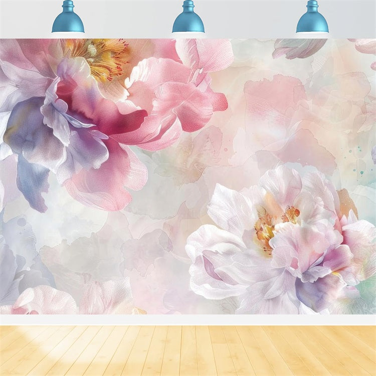 Floral Backdrop Diy Romantische Pfingstrose Blüte Kunstwerk Hintergrund BRP12-539