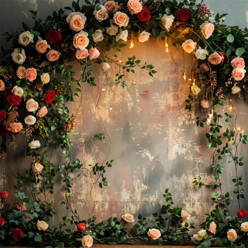 Blume Wand Fotokulisse Romantische Rose Rebe Hintergrund BRP12-563