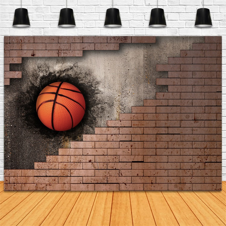 Sport Thematische Kulissen Explodierende Wand Basketball Spiel Kulisse BRP12-575