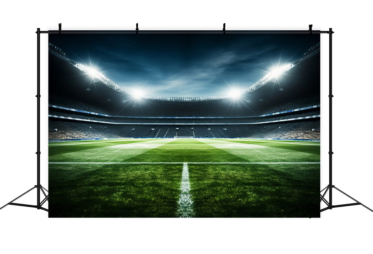 Sportfotografie Backdrops Fußballfeld Lichter Backdrop BRP12-584