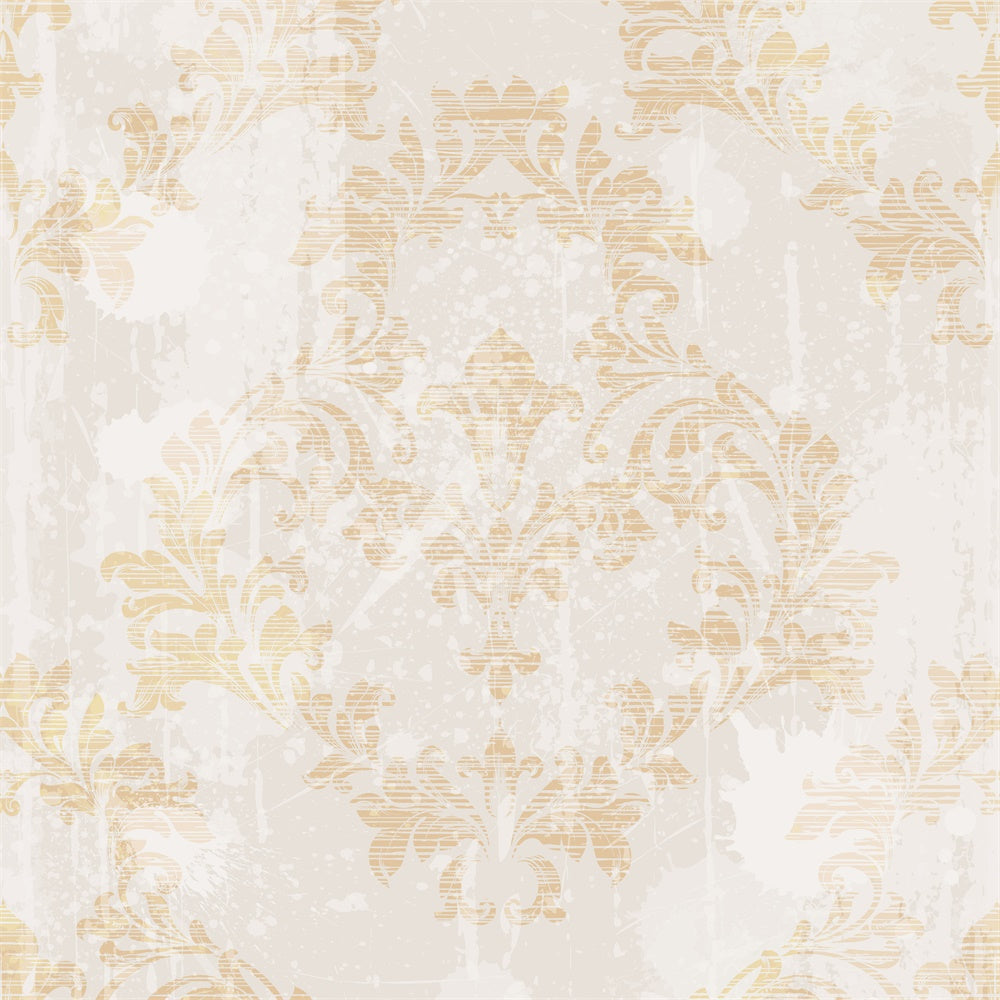 Damast Fotohintergrund Beige Barock Floral Muster Hintergrund BRP12-604