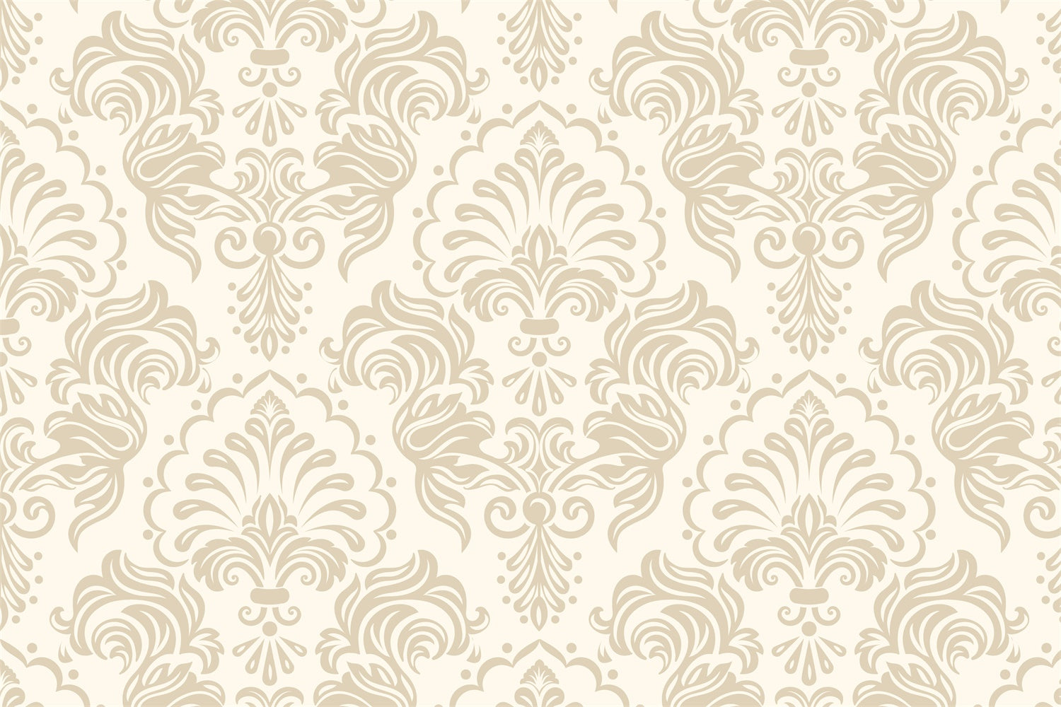 Damast-Fotohintergrund Cremefarbenes Beige Floral Dekorativer Hintergrund BRP12-609