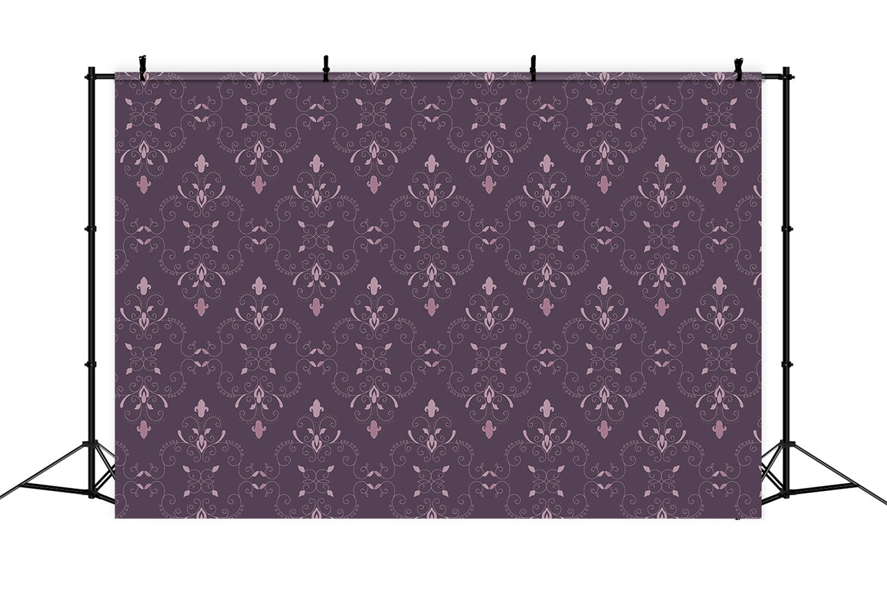 Damast Backdrops Regal Lila Barock Muster Hintergrund BRP12-623