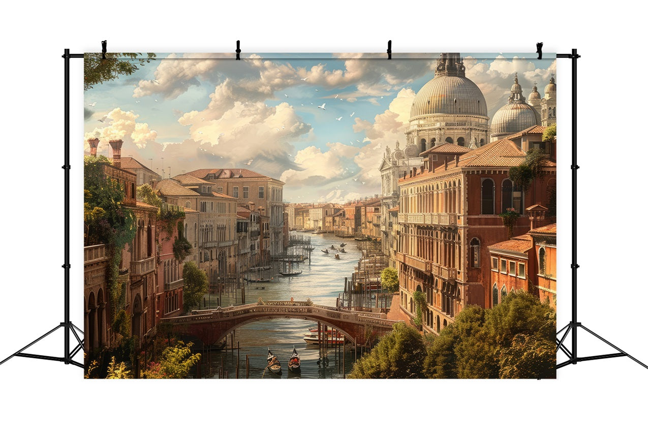 Architektur Backdrop Malerischer Venezianischer Kanal Grand Backdrop BRP12-657