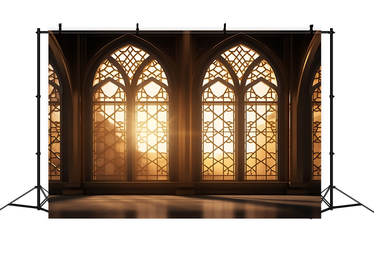 Kirche Fotohintergrund Kathedrale Fenster Golden Glow Backdrop BRP12-706