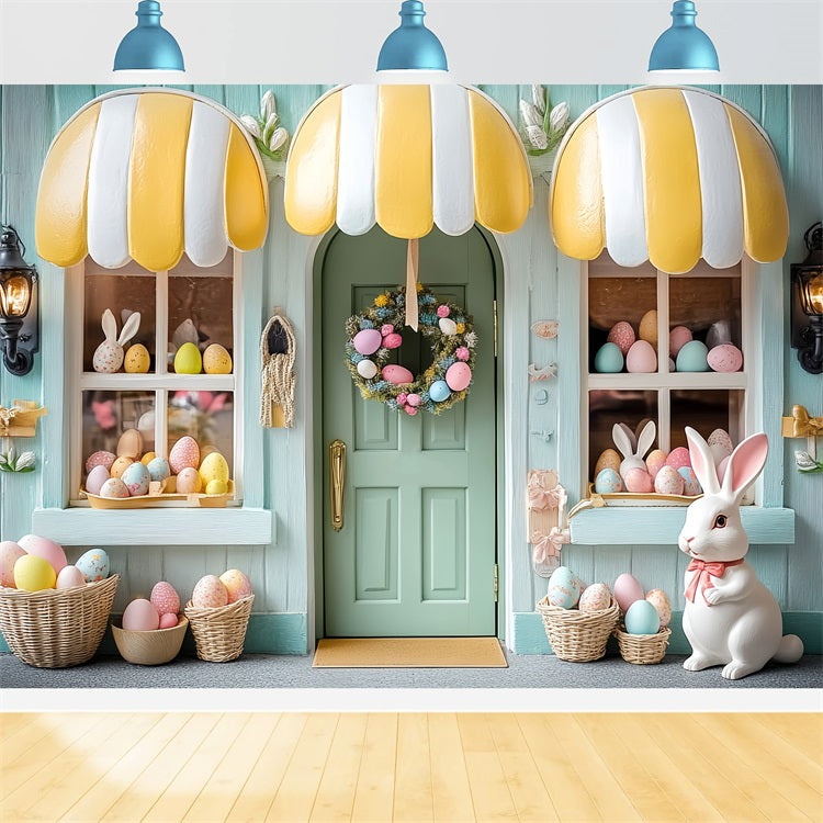 Ostern Fotohintergrund Fenster Display Hasenfigur Hintergrund BRP12-733