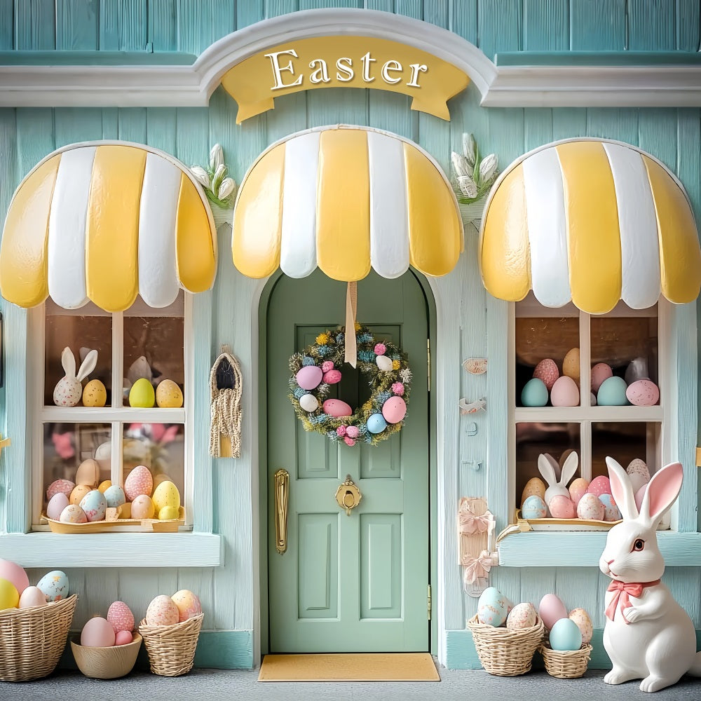 Ostern Fotohintergrund Fenster Display Hasenfigur Hintergrund BRP12-733