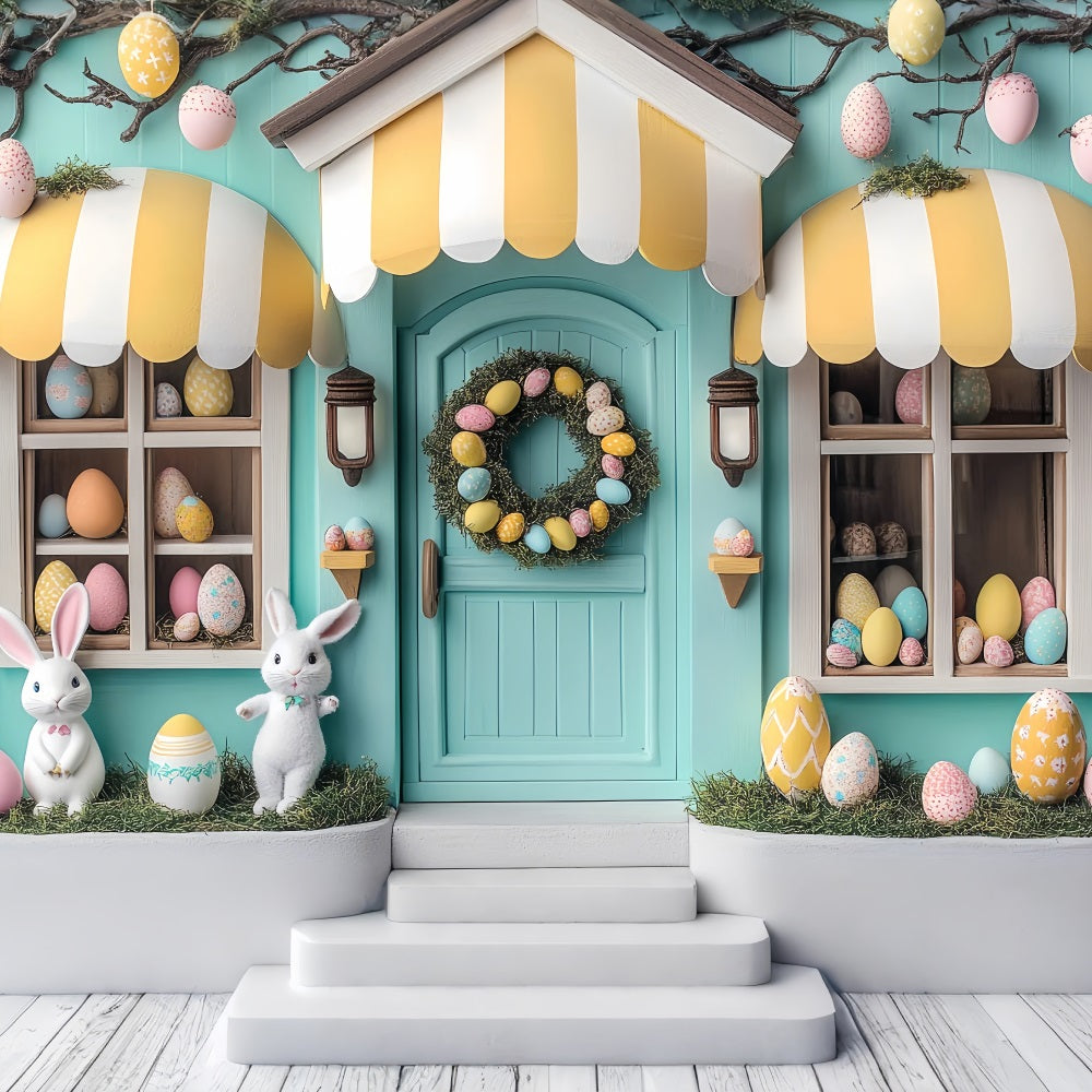 Ostern Hintergrund Fotografie Skurrile Bunny Store Szene Backdrop BRP12-734