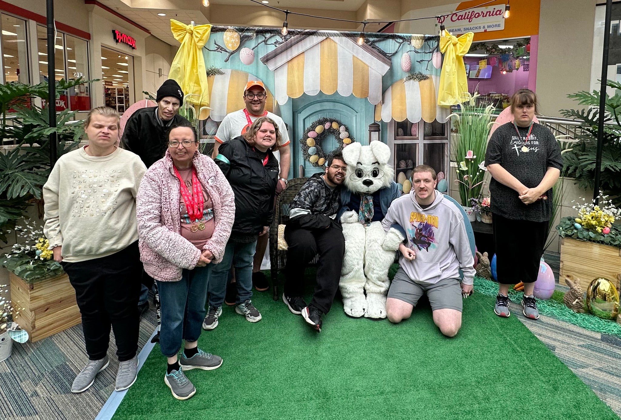 Ostern Hintergrund Fotografie Skurrile Bunny Store Szene Backdrop BRP12-734