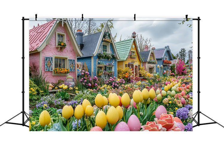 Ostern Fotohintergrund Ideen Bunny Floral Cottage Hintergrund BRP12-744